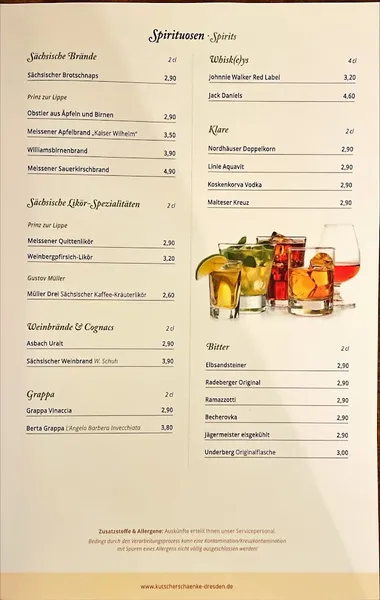 menu 2 of Kutscherschänke - Uriges Wirtshaus