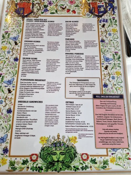 menu 0 of Eaton Place Café und Tearoom