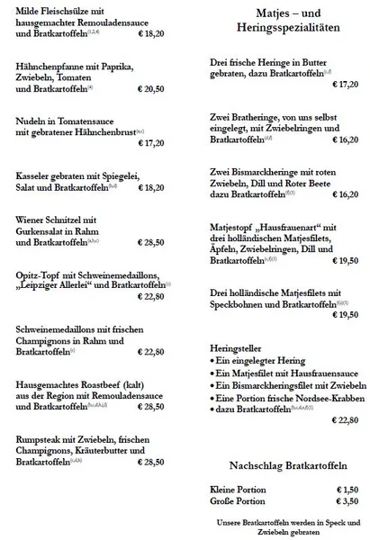 menu 0 of Speisewirtschaft Opitz Hamburg