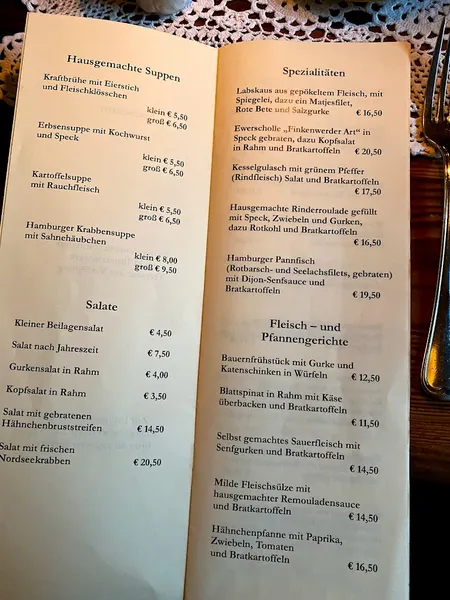 menu 1 of Speisewirtschaft Opitz Hamburg