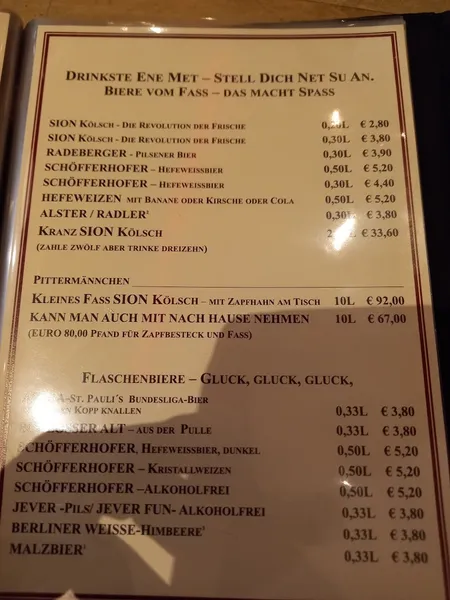 menu 1 of Rheinischer Hafen