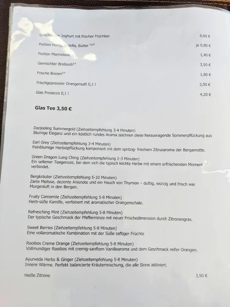 menu 2 of Cafe Scheidplatz, München