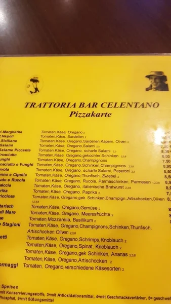 menu 2 of Bar Trattoria Celentano