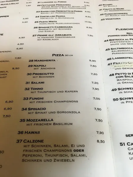 menu 0 of Pizzeria am Schlump