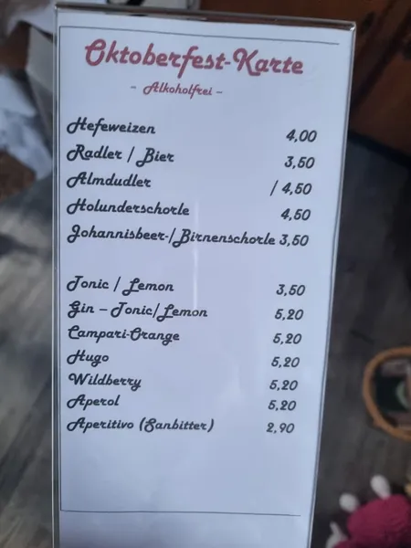 menu 0 of Hofcafe Schröder