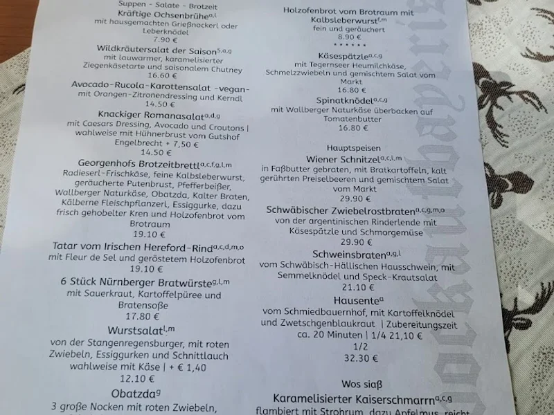 menu 0 of Georgenhof