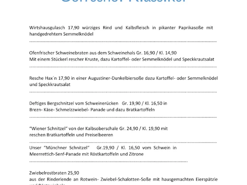 menu 0 of Wirtshaus Görreshof