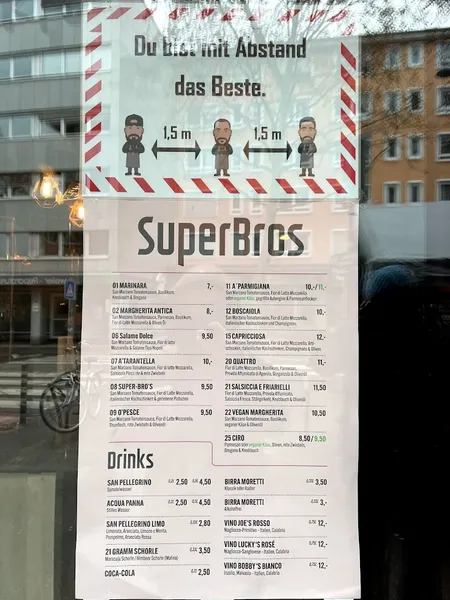menu 2 of Super Bro's