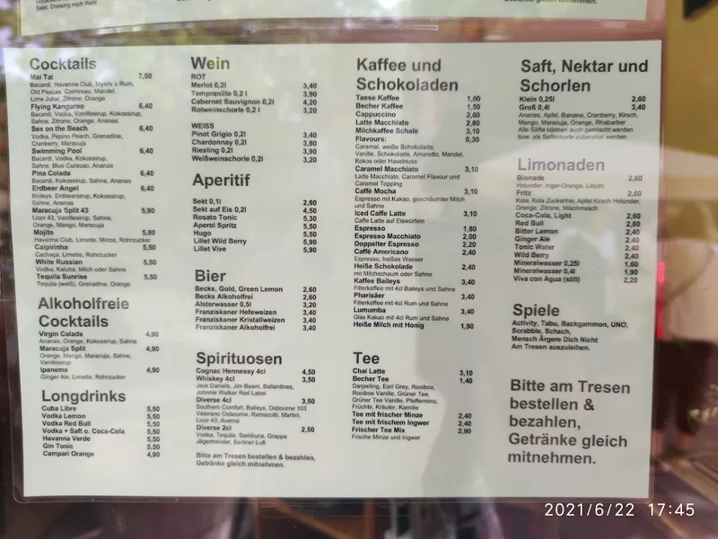 menu 2 of Café May