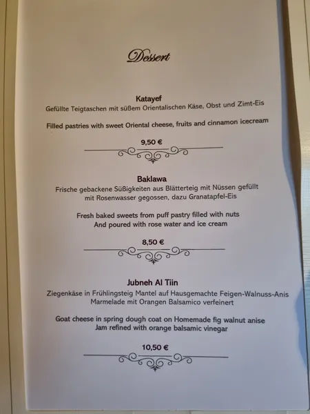 menu 2 of Restaurant Békaa