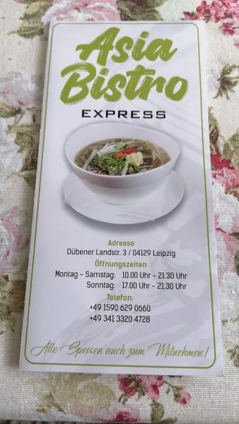 menu 0 of Asia Bistro Express Leipzig