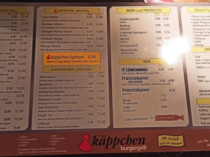 menu 0 of Käppchen Burgergrill