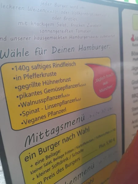 menu 2 of Käppchen Burgergrill