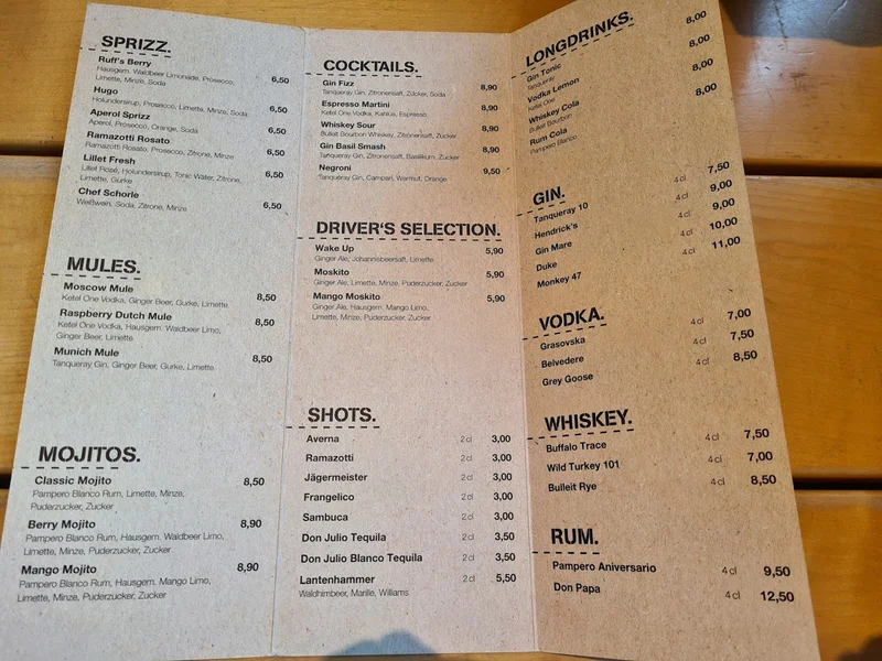 menu 2 of Ruff's Burger & Bar Glockenbach