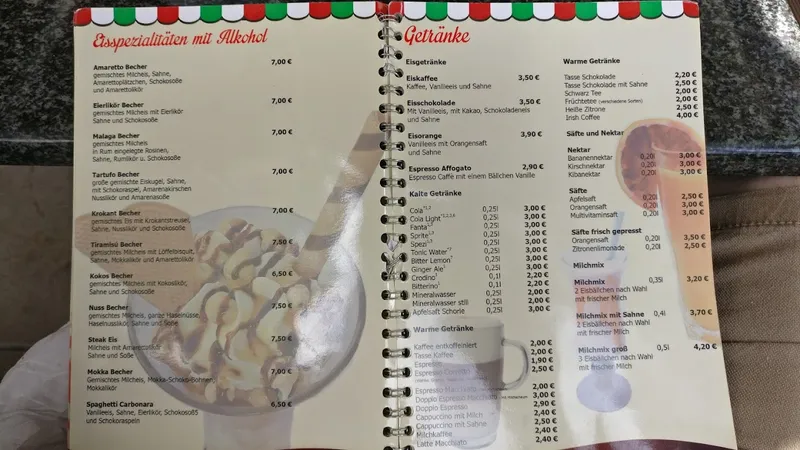 menu 0 of Eiscafé Paradiso Café Praunheim