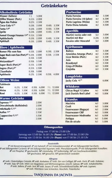 menu 0 of Tasquinha da Jacinta