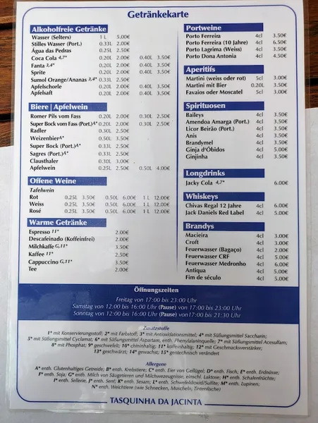 menu 2 of Tasquinha da Jacinta