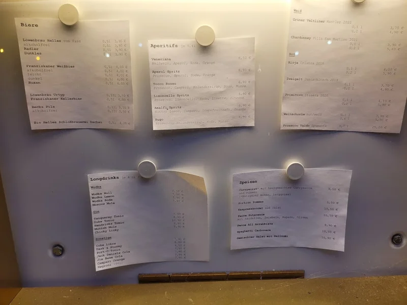 menu 1 of Vereinsheim