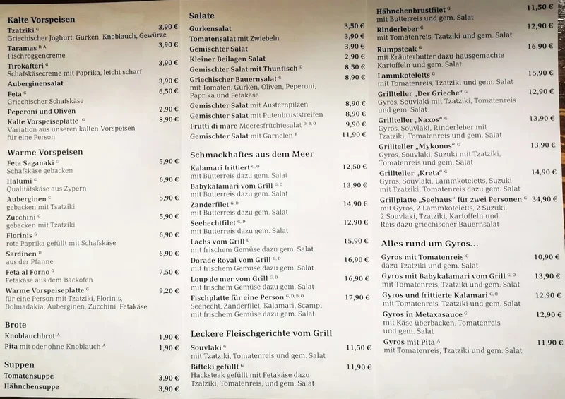 menu 0 of SEEHAUS Feldmoching