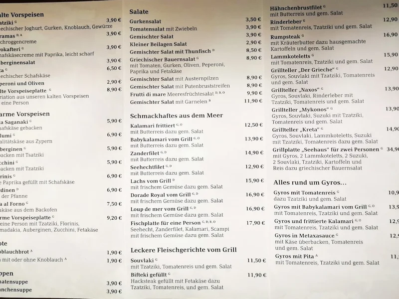 menu 0 of SEEHAUS Feldmoching