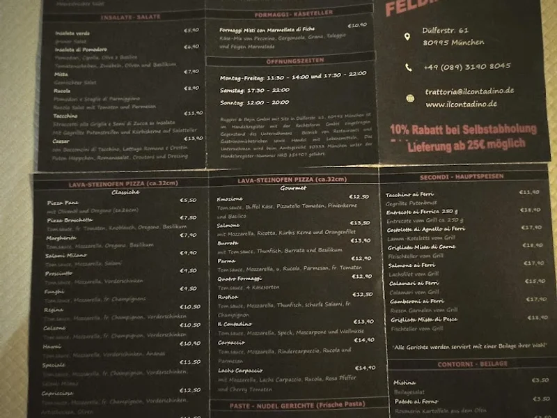 menu 0 of Trattoria Il Contadino