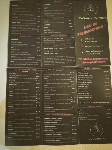 menu 1 of Trattoria Il Contadino