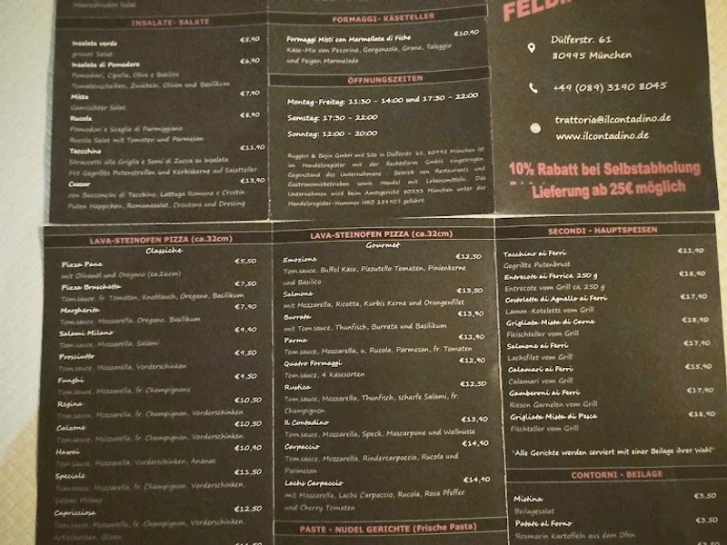 menu 1 of Trattoria Il Contadino