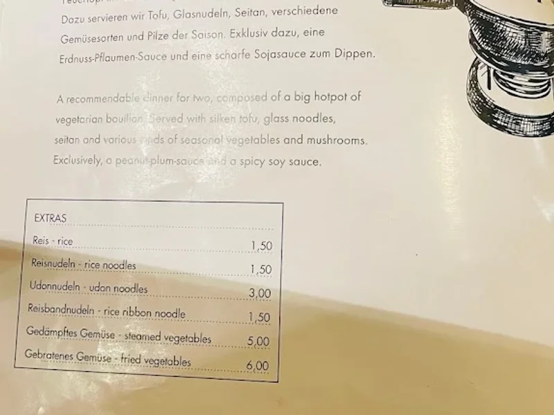 menu 1 of Soy Vegan München