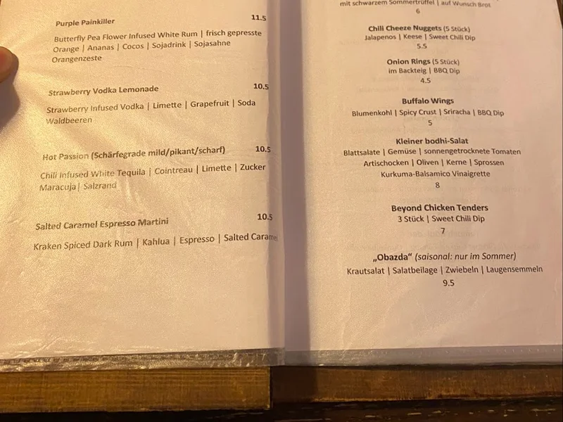 menu 0 of bodhi | München