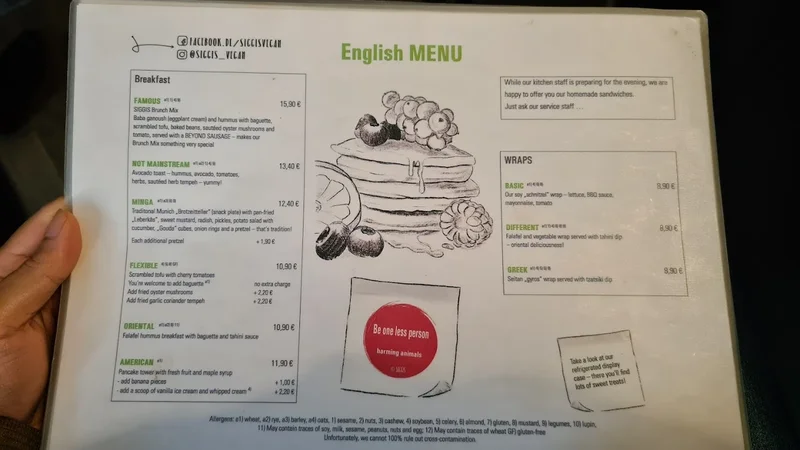 menu 0 of SIGGIS v/gan dine & co - Gärtnerplatzviertel