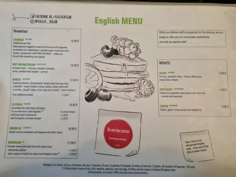 menu 0 of SIGGIS v/gan dine & co - Gärtnerplatzviertel