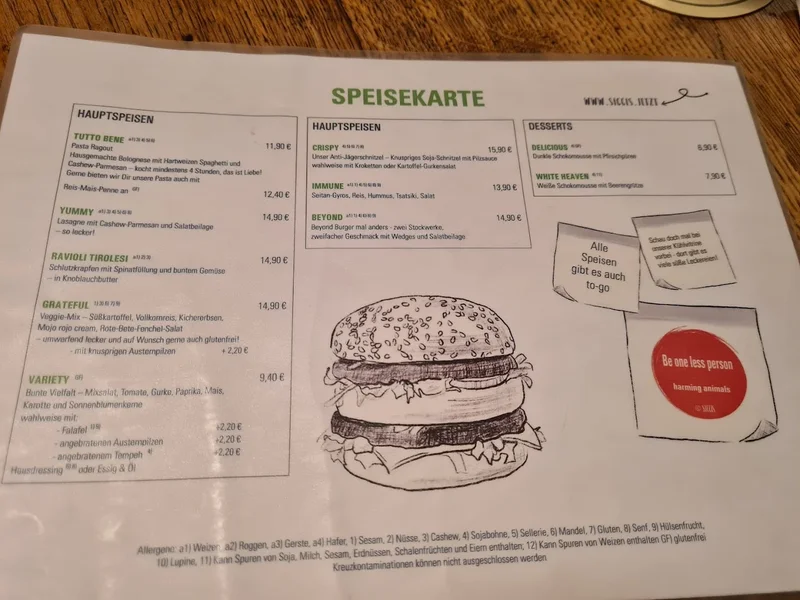 menu 1 of SIGGIS v/gan dine & co - Gärtnerplatzviertel