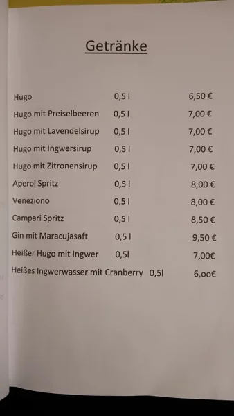 menu 1 of Café Ignaz