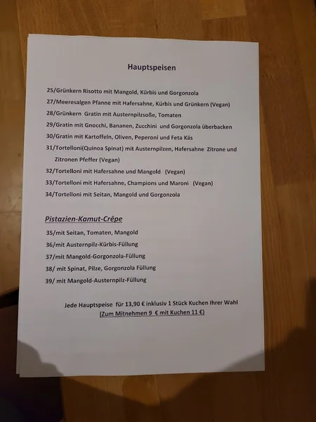 menu 2 of Café Ignaz