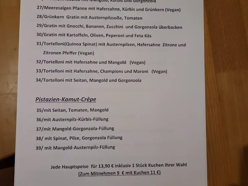 menu 2 of Café Ignaz