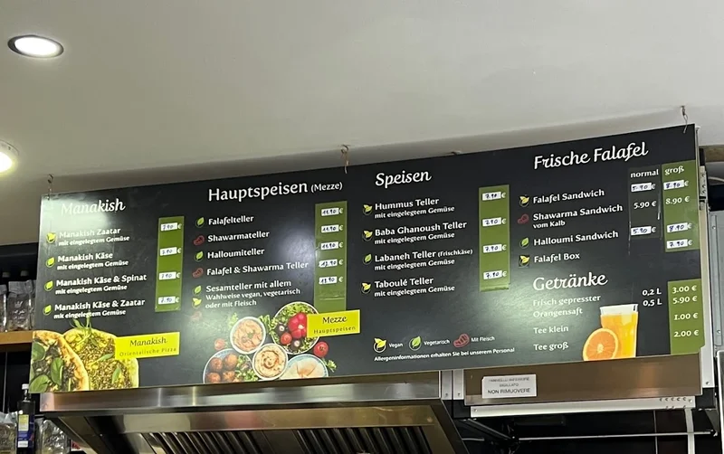 menu 0 of Sesam Falafel