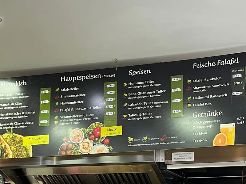 menu 0 of Sesam Falafel