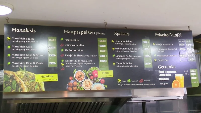 menu 1 of Sesam Falafel
