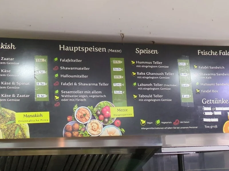 menu 1 of Sesam Falafel