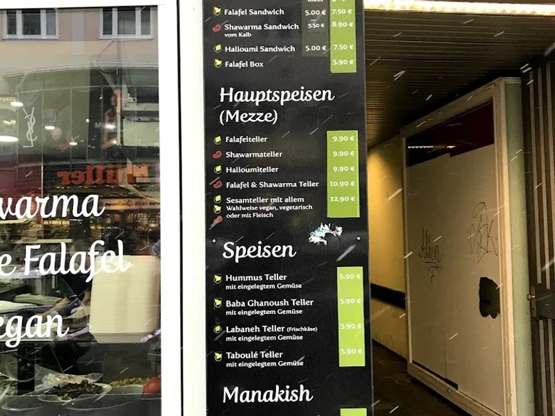 menu 2 of Sesam Falafel