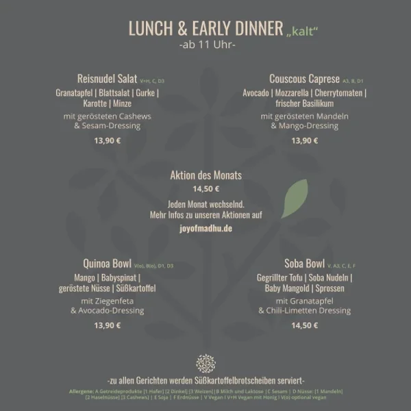 menu 0 of NOAMS München