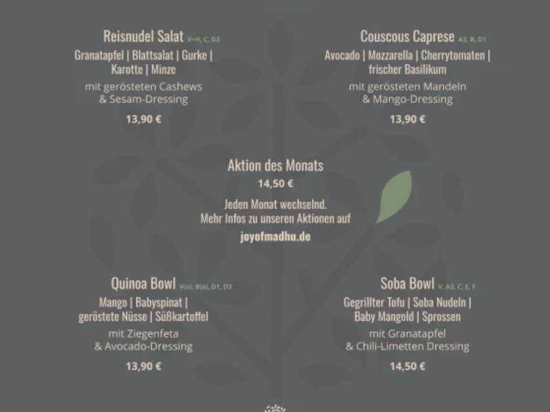 menu 0 of NOAMS München