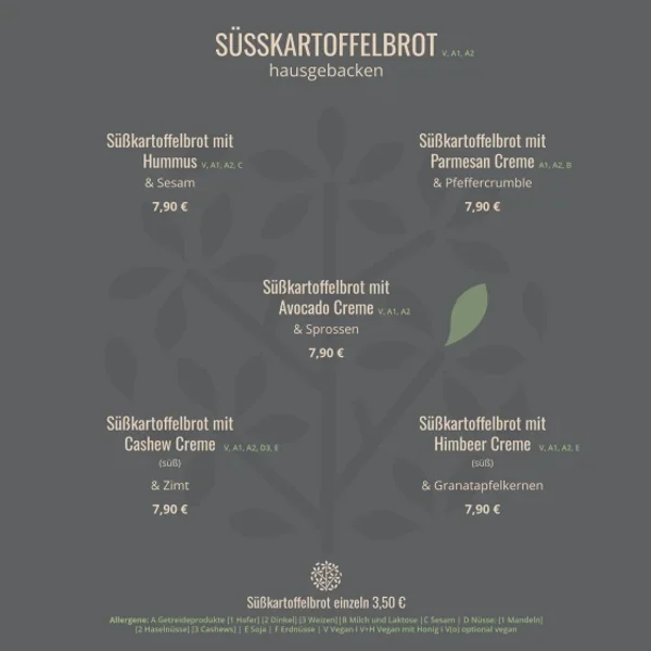 menu 2 of NOAMS München