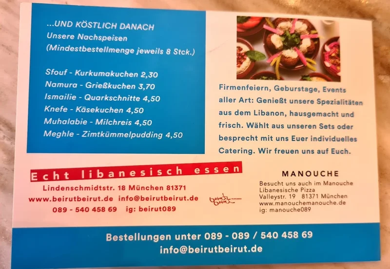 menu 2 of Beirutbeirut