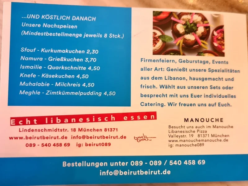 menu 2 of Beirutbeirut