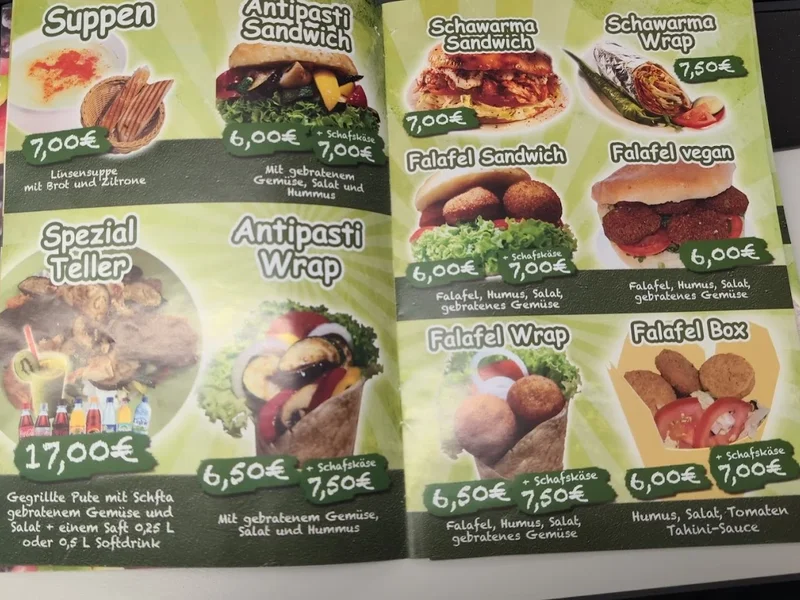 menu 1 of Natursaftbar & Falafel Amer