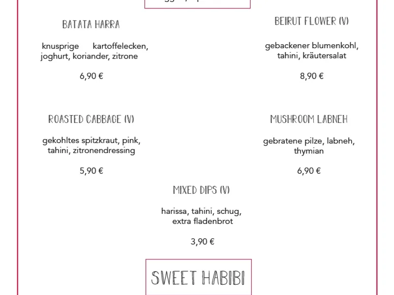 menu 0 of Servus Habibi