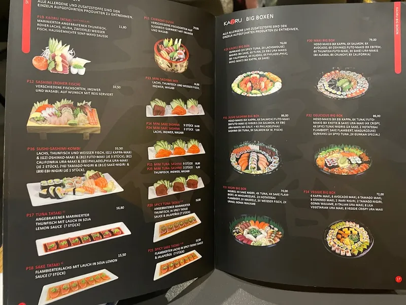menu 0 of KAORU Japanisches Sushi Restaurant & Lieferservice