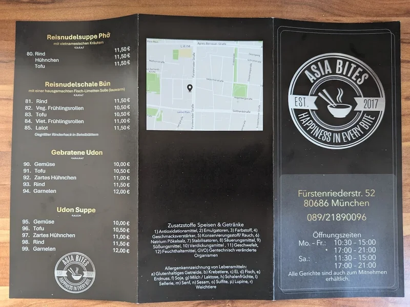 menu 1 of Asia Bites