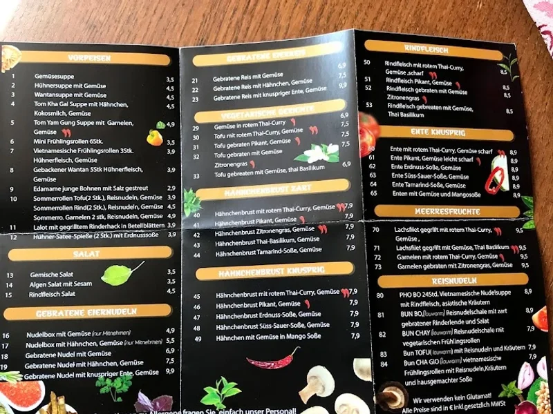 menu 2 of Asia Bites